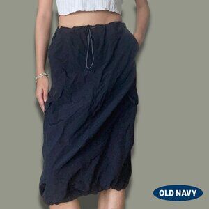 Ruched Cargo Midi Skirt